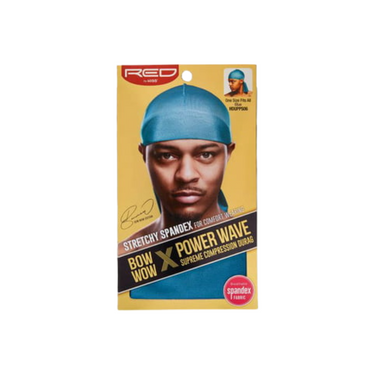 Kiss – Red Power Wave Silky Spandex Durag Blue - ANNS BEAUTY SUPPLY